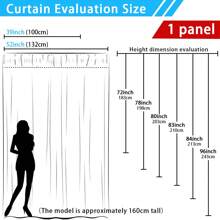 1 件优雅的灰色和白色遮光窗帘，米色和灰色房间隔断，浴帘 - 背面为黑色，厚实，杆袋设计，适用于厨房、客厅、卧室和办公室的隐私和隔热 - 灰色 - 查看 2