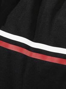 Men's Casual Crewneck Hoodie And Sweatpants Suit, Fashion Sports T-Shirt, Striped Printed Drawstring Sweatpants, Suitable For Outdoor Sports Jogging Casual Outing