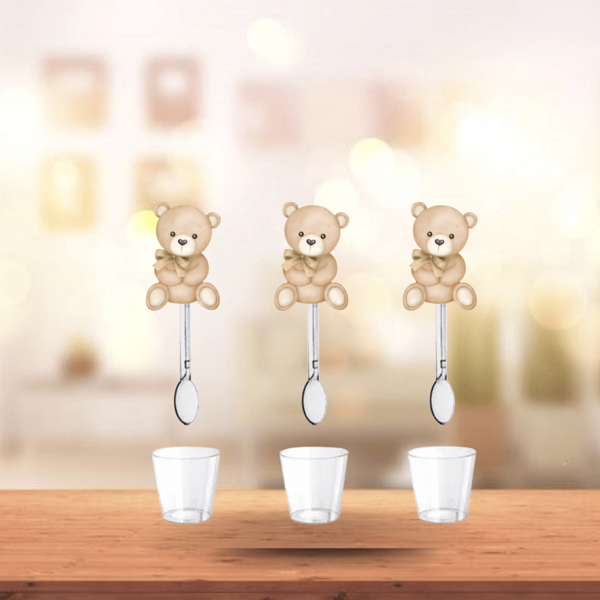 Colherzinha Brigadeiro Tema Ursinhos 50 Unidades