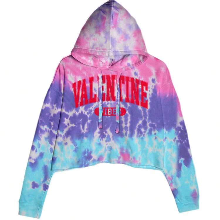 【THEAIRTOWN】 cupid crop v-hoodie ♥2colors Valentines Vibes Cropped Hoodie Sweatshirt | SHEIN USA