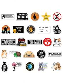 50pcs Funny Cartoon Sticker Pack, Pranks Creative Stickers Suitable For Decorating Phone, Laptop, Tablet, Helmet, Scrapbook, Luggage - Multicolor - View 7