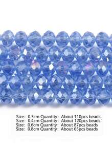 A Strand 3/4/6/8mm Faceted AB Blue Color Glass Austria Crystal Beads Rondelle Loose Spacer Beads For Jewelry Making DIY Bracelets Necklace Earrings Bag Design