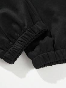 Men's Casual Crewneck Hoodie And Sweatpants Suit, Fashion Sports T-Shirt, Striped Printed Drawstring Sweatpants, Suitable For Outdoor Sports Jogging Casual Outing