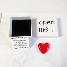 Charming Love-Themed Gift Box Set - Perfect For Boyfriend & Girlfriend, Ideal For Valentine's Day, Weddings, Birthdays & More, Heart Opening,Anniversaries I Love You, Resin Red Heart, Creative Heartfelt Keepsakes