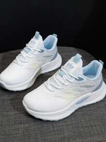 1 para damskich, wiosennych, nowych, koreańskich, oddychających, dzianinowych trampek z kolekcji 2025, modne, studenckie, sportowe, codzienne buty do biegania