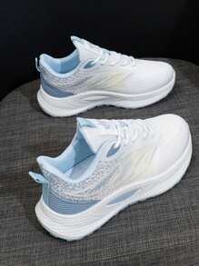 1 para damskich, wiosennych, nowych, koreańskich, oddychających, dzianinowych trampek z kolekcji 2025, modne, studenckie, sportowe, codzienne buty do biegania