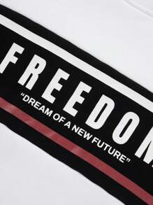 Men's Casual Crewneck Hoodie And Sweatpants Suit, Fashion Sports T-Shirt, Striped Printed Drawstring Sweatpants, Suitable For Outdoor Sports Jogging Casual Outing