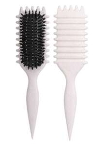 Cepillo definidor de rizo, cepillo para el cabello rizado, cepillo para definir rizos, para peinar y dar forma a los rizos de hombres y mujeres para reducir el tirón, cepillo para el cabello, peine, herramientas para el cabello, productos y accesorios para el cabello para la peluquería, salón de belleza, artículos esenciales de viaje