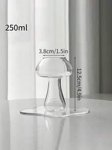 1 pezzo Portacandela in vetro a forma di fungo, supporto per candele in stile nordico semplice per scrivania, matrimoni, feste, casa
