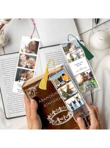 1pc Custom Photo And Text Bookmark With Tassel, Custom Acrylic Bookmark, Custom Bookmark With Text And Photos, Personalized Photo And Text Bookmark, Personalized Bookmark, Photo Collage Bookmark, Keepsake Gift, Great Memorial Gift