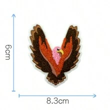 26 件可爱卡通动物和字母刺绣补丁，创意 DIY 用品，适用于铅笔盒、文具、姓名标签、背胶