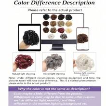 Synthetic Chignon Messy Bun Claw Clip In Hair Piece Wavy Curly Hair Bun Ponytail Extensions Scrunchie Hairpieces For Women