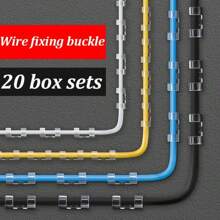 Self-Adhesive Cord Non-Marking Clips, No Damage Cable Wire Organizer Clamp For Desktop, Car Charging Cable Management - Multicolor - View 1