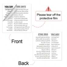 1件套洗礼圣经经文基督教礼物亚克力标牌装饰品摆件，适用于办公桌、办公室、家庭客厅、餐桌、派对装饰、艺术工艺品装饰、返校季房间装饰、家居装饰摆件、家居微缩物品 - 黑與白 - 查看 11