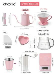 choxila Bộ pha cà phê, Bộ pha cà phê nhỏ giọt màu hồng cỡ 01 & cỡ 02, Bộ pha cà phê Pour Over, Quà tặng ngày lễ tình nhân tuyệt vời, Quà tặng cà phê kỷ niệm ngày lễ, Phụ kiện pha cà phê du lịch di động, Quà tặng sáng tạo màu hồng cho mẹ/con gái/người yêu/gia đình/bạn bè - Hồng - Xem 13