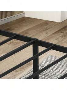 Estructura de cama de plataforma de metal, base de colchón de acero resistente, listones metálicos sin ruido
