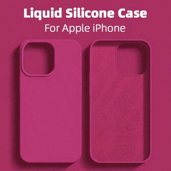 1pc Luxury Liquid Silicone Phone Case Compatible With Apple Phone 17 Air 16e 11 13 12 14 15 Pro Max Cases Phone 16 Pro Max Shockproof Protective Cover