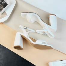 Solid Color Fashionable, Elegant, Soft And Comfortable High Heel Sandals