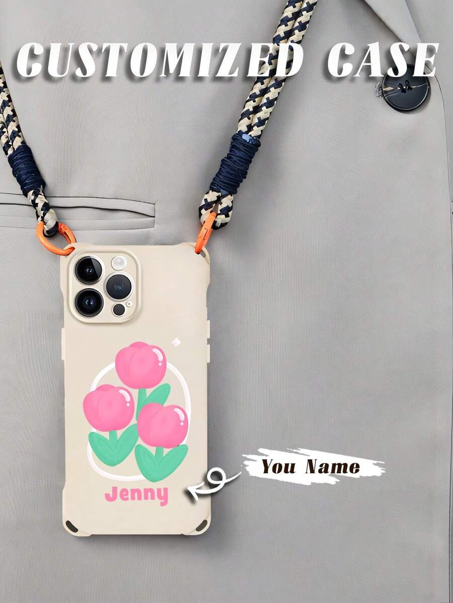 Coque de téléphone personnalisée, coque de téléphone avec nom personnalisé, compatible avec iPhone 16 ProMax/15 Plus/14/13/12/11/XS Max/XR - Blanc - Voir 1