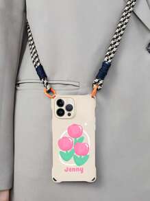 Coque de téléphone personnalisée, coque de téléphone avec nom personnalisé, compatible avec iPhone 16 ProMax/15 Plus/14/13/12/11/XS Max/XR - Blanc - Voir 2