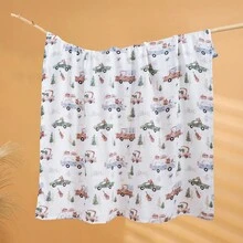 1pc Newborn Baby Swaddle Blanket, Infant Toddler Children Muslin Wrap Receiving Blanket For Boys Girls - 120*120cm - View 6