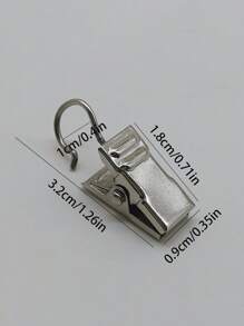 20/50/100Pcs Stainless Steel Curtain Hook Clips,Metal Hook Clips,Stainless Steel Light Clips,Hanging Curtain Hook Clips,Curtain Clips With Hooks For Bathroom,Balcony Hanging,Party Decorations Hanging Party Light Strings,Photo Clips,Holiday Party Decorations
