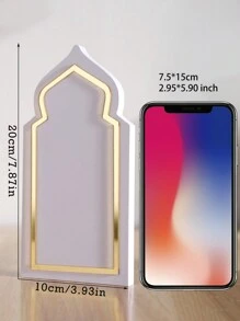 3er-Set Dekorative Ständer mit gewölbtem Rahmen, weiß und gold, Höhen 20 cm, 13 cm und 9 cm, Wohndekoration, Bilderrahmenständer für Fotos oder Kunst, modernes und minimalistisches Design, ideal für Wohnzimmer, Schlafzimmer oder Büro, vielseitige Tischdekoration, einfach zusammenzubauen - Verschiedenfarbig - Übersicht 9