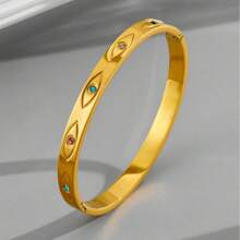 New 18K Titanium Steel Devil Eye Custom Versatile Style High-Quality Bracelet - 金色 - 查看 1