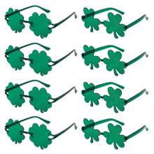 8个三叶草绿色装饰玻璃杯，适用于圣帕特里克节和爱尔兰节日 - 墨綠色 - 查看 3