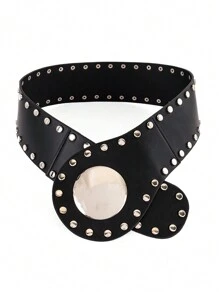 1 件女式复古高腰松紧腰带可调节束腰腰部装饰配件，适合秋季、万圣节穿着 - 腰封 - 查看 9