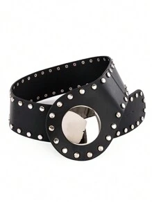 1 件女式复古高腰松紧腰带可调节束腰腰部装饰配件，适合秋季、万圣节穿着 - 腰封 - 查看 8