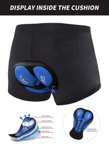 Men's Comfortable Cycling Underwear, High Elasticity Breathable Compression Shorts With Shock-Absorbing Pad, Suitable For Outdoor Sports, Fitness, Road Cycling, All Season