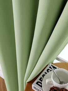 1pc Solid Color Curtain Fabric. Curtain Can Block Sunlight And UV Rays (The Darker The Color, The Better), Insulate Against Summer Heat And Winter Cold, Balance Room Temperature, And Reduce Energy Costs. Reduce Outside Noise, Protect Your Privacy, And Create A Good Working And Sleeping Environment. Each Curtain Has 6-8 Silver Metal Grommets At The Top. Easily Match With Standard Curtain Rods. Easy To Hang And Slide Smoothly. Suitable For Office, Bedroom, Living Room.
