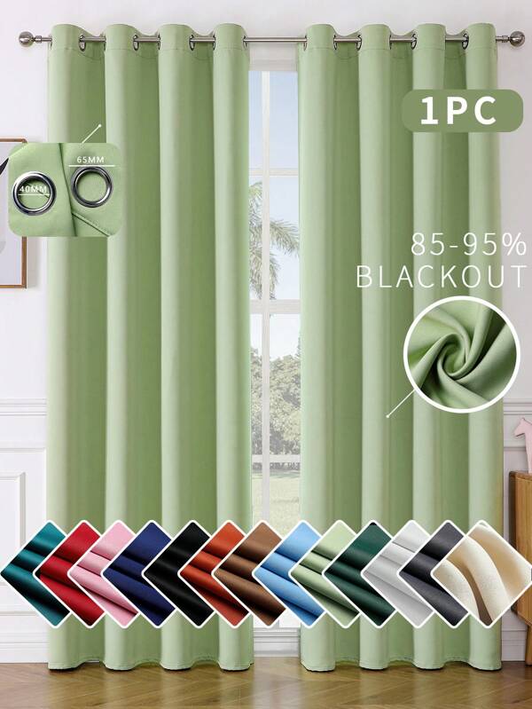 1 pieza de tela de cortina de unicolor. La cortina puede bloquear la luz solar y los rayos UV (cuanto talla grande oscuro el color, mejor), aislar contra el calor del verano y el frío del invierno, equilibrar la temperatura de la habitación y reducir los costos energéticos. Reduce el ruido del exterior, protege su privacidad y crea un buen ambiente de trabajo y sueño. Cada cortina tiene 6-8 ojales de metal plateado en la Top. Se adapta fácilmente a las varillas de cortina estándar. Fácil de colgar y deslizar sin problemas. Adecuado para oficina, dormitorio, sala de estar.