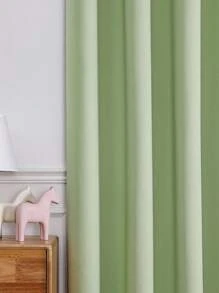 1pc Solid Color Curtain Fabric. Curtain Can Block Sunlight And UV Rays (The Darker The Color, The Better), Insulate Against Summer Heat And Winter Cold, Balance Room Temperature, And Reduce Energy Costs. Reduce Outside Noise, Protect Your Privacy, And Create A Good Working And Sleeping Environment. Each Curtain Has 6-8 Silver Metal Grommets At The Top. Easily Match With Standard Curtain Rods. Easy To Hang And Slide Smoothly. Suitable For Office, Bedroom, Living Room.