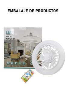 Ceiling Fan With Light And Remote Control, E27 Base, 3 Speed Wind Adjustment, 3000-6500k Dimmable LED Light For Bedroom, Kitchen - 三色 - 查看 11