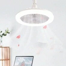 1 Piece Ceiling Fan With Light - Fan Spotlight, Three Speed/Direction Adjustment Ceiling Fans, With Remote Control For Timing, For Living Room, Dining Room, Bedroom - White - View 9