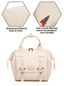 1pc Diaper Bag Tote Cute Mini Mommy Bag For Hospital, Diaper Bag, Bags For Travel, Diaper Tote Messenger Purse, Travel Diaper Tote For Mom And Dad, Multifunction Diaper Tote Nursery Storage Bin For Diapers, Wipes & Toys Diaper Bag For Outdoor - Multicolor - View 7