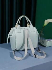 1pc Diaper Bag Tote Cute Mini Mommy Bag For Hospital, Diaper Bag, Bags For Travel, Diaper Tote Messenger Purse, Travel Diaper Tote For Mom And Dad, Multifunction Diaper Tote Nursery Storage Bin For Diapers, Wipes & Toys Diaper Bag For Outdoor - Multicolor - View 8