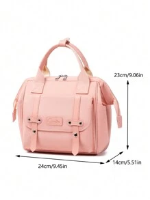 1pc Diaper Bag Tote Cute Mini Mommy Bag For Hospital, Diaper Bag, Bags For Travel, Diaper Tote Messenger Purse, Travel Diaper Tote For Mom And Dad, Multifunction Diaper Tote Nursery Storage Bin For Diapers, Wipes & Toys Diaper Bag For Outdoor - Multicolor - View 6