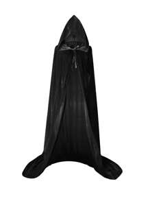 1 pièce Cape à capuchon en tissu de velours unisexe pour fête et représentation, idéale pour différents festivals, costume de cosplay d'Halloween, diable, vampire, déguisement, accessoire de costume de festival