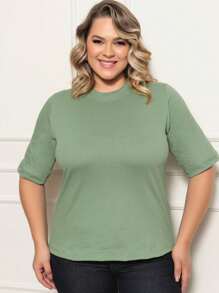 Plus Size T-Shirts - màu xanh lá - Xem 1