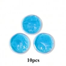 2/6/10 piezas Bolsa de hielo en gel redonda reutilizable, máscara de belleza para el cuidado de los ojos con función de compresa fría y caliente para relajación calmante