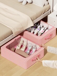 1 件式衣柜收纳盒和储物空间 - 床底收纳盒和储物空间最大化 - 理想的衣柜收纳盒、玩具收纳盒和床底收纳盒、衣柜收纳盒、可折叠收纳盒、鞋盒、衣柜收纳盒、鞋子收纳盒、床底储物盒、抽屉收纳盒。卧室、收纳盒、家居储物、女式白色 T 恤、女式黑色裤子、女士冬装、连衣裙、