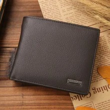 100% Genuine Leather Men Wallets Premium Product Real Cowhide Wallets For Man Short Black Wallet Valentine's Day