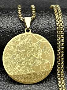 Lotusbloem Boeddhisme Ketting Voor Vrouwen Mannen Roestvrij Staal Goud Zilver Kleur Yoga Boeddhisme Spirituele Holle Ketting Sieraden Cadeau