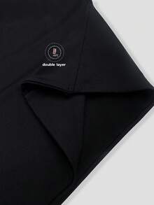 XLLAIS Women's Double-Layer Elastic Transformable Neckline Fitted 3/4 Sleeve T-Shirt Casual Black Spring - Black - View 7