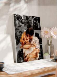 1pc Personalized Photo Collage Canvas, Family Photo Collage Print Gift, Gift For Couples