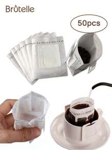 Brutelle Brutelle 1pc Ear Filter V60 Hand-Brew Coffee Filter Non-Woven Filter 50 Pieces Per Bag For Home Office Cafe Coffee Corner