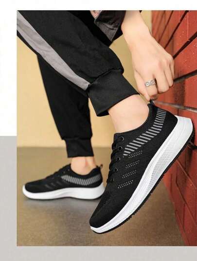 Zapatos para correr al aire libre para hombres,Zapatos para correr de malla transpirable para hombres,Zapatillas de tenis ligeras con cordones,2024 Zapatos nuevos para hombres,Zapatillas deportivas casuales ligeras antideslizantes.Zapatillas transpirables para estudiantes de primavera y otoño,